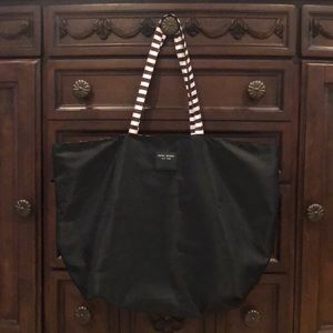 Henri Bendel black/striped brown/white tote with dust bag